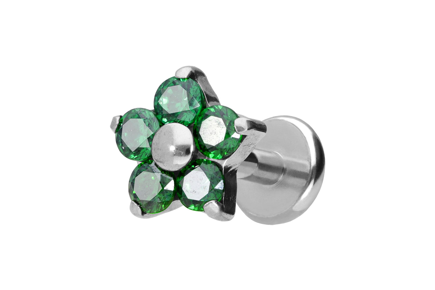 Titan Labret mit Push Fit KRISTALLBLUME